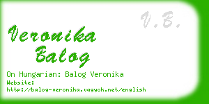 veronika balog business card